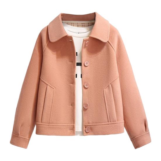 Женское шерстяное пальто осень-зима с боковыми карманами, однобортное, с капюшоном, свободное, в клетку, средней длины, плотное, сохраняющее тепло, пальто для поездок на работу, свиданий, путешествий