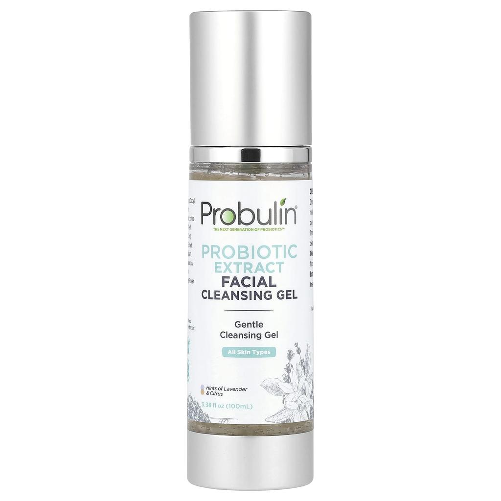 Probulin Probiotic Extract Facial Cleansing Gel, Lavender and Citrus, 3.38 Fl Oz (100 Ml)