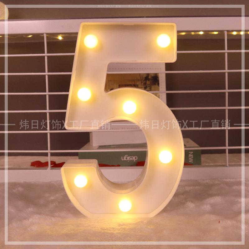 16 см буквы со светодиодным теплым светом алфавит буквы цифры ночник для дома рождественские буквы день рождения принадлежности украшения