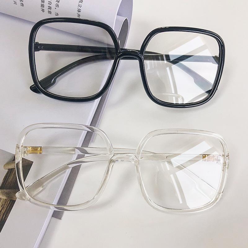 Оправа для очков Тонкое лицо Простые плоские очки Квадратная оправа Очки Большая оправа Оправа для очков с защитой от синего света