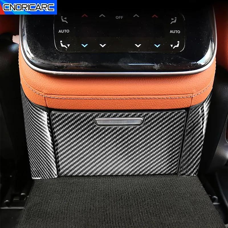 For Mercedes Benz S Class W223 -2024 Car Rear Air Outlet Panel Protection Cover Carbon Texture Stickers Interior Accessories