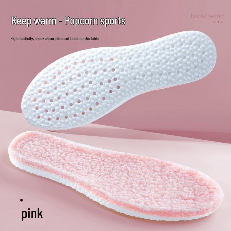 ПУ Зимний Шаг-На-Комфорт: Мужская и женская шерстяная стелька с вельветовой подкладкой, впитывающим пот полынью и спортивной амортизацией