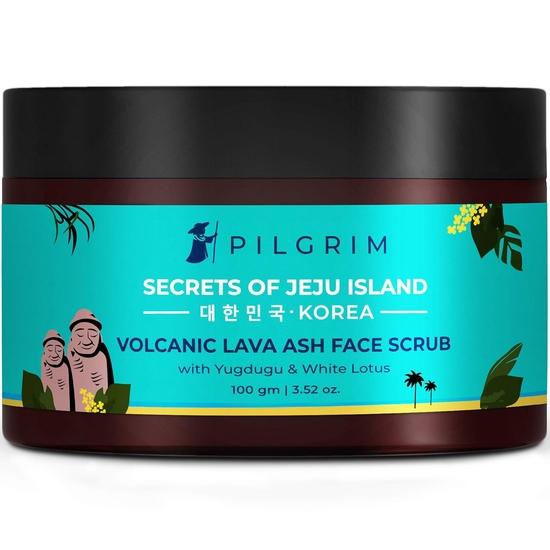 Pilgrim Face Scrub для De Tan, отшелушивания, сияющей кожи, удаления черных точек, сухой, жирной, комбинированной кожи, для мужчин и женщин, корейские секреты красоты, 100 г
