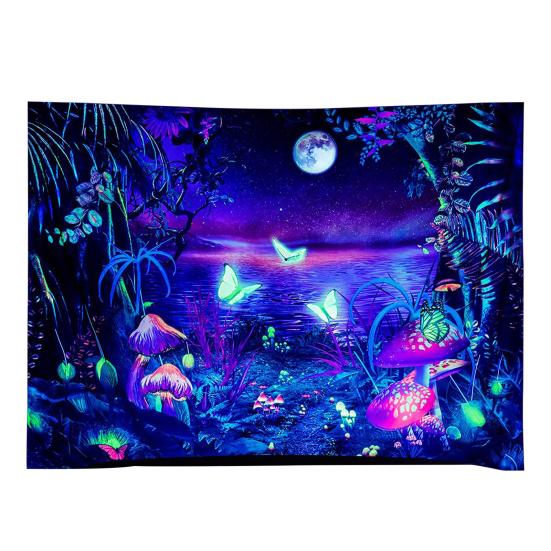 1 комплект гобеленов, устойчивых к УФ-излучению, светящихся в темноте, настенных настенных обоев