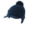 Mizuno Вязаная шапка для гольфа Breath Thermo с козырьком по всему периметру, влагоотводящая, генерирующая тепло, E2MWA706, женская, темно-синяя, единый размер (Окружность головы