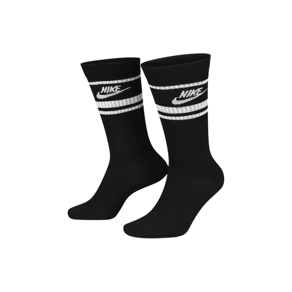 Nike Sportswear Everyday Essential Logo Jacquard Striped High Socks Men socks Black DX5089-010
