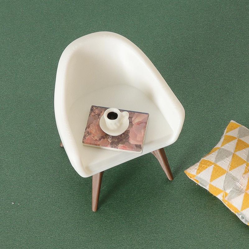 1/12 Dollhouse Mini Armchair Model Dollhouse Living Room Furniture Decoration Dolls House Micro Scene Construction Props