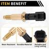 Coolant Temperature Sensor for Ford Fusion 2006-2015 Water Temperature Temp Sender Sending Unit Sensor No.8S4Z6G004A Gold Tone