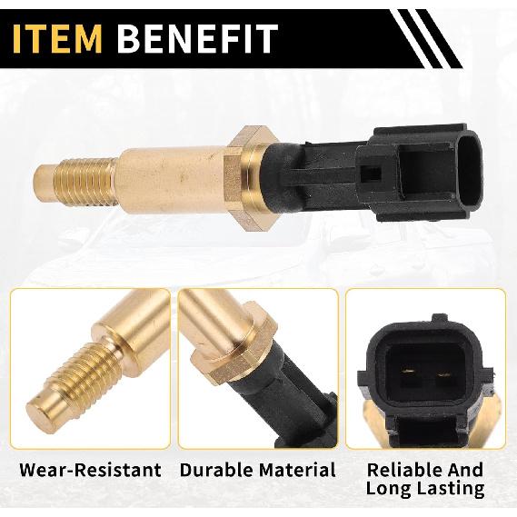 Coolant Temperature Sensor for Ford Fusion 2006-2015 Water Temperature Temp Sender Sending Unit Sensor No.8S4Z6G004A Gold Tone