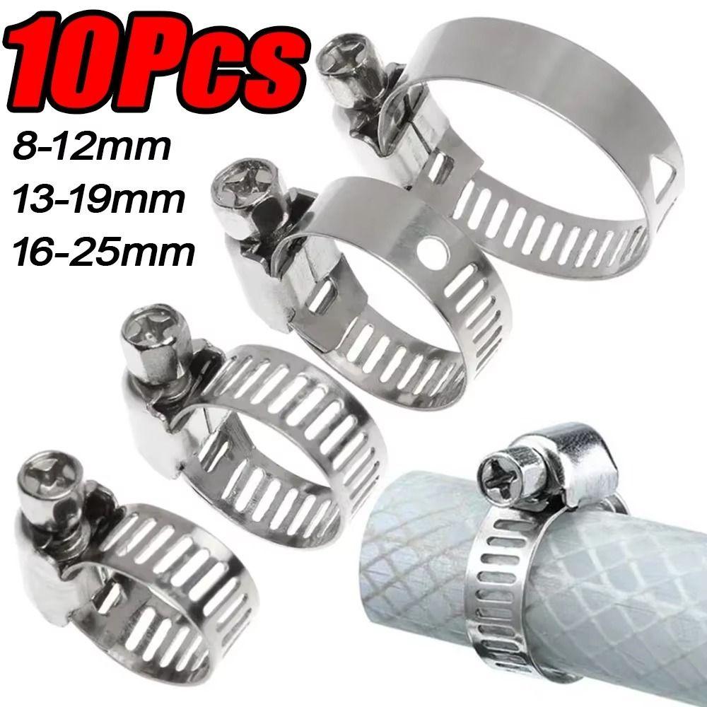 304 Stainless Steel 304 Hose Clamp Adjustable Pipe Clamp Hoop Hose Clip Clamp Hose Connection