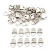 50Pcs Silver Triangle Mirror Hangers Strap D-Ring Hanging Picture Frame Hooks