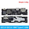 1/3PCS QC4.0 QC3.0 LED Dual USB 5V 4.5A 22.5W Micro/Type-C USB Mobile Power Bank 18650 Charging Module Temperature Protection