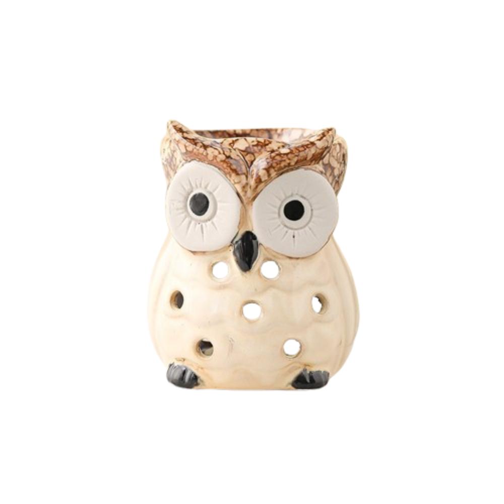 Керамическая аромалампа-сова Экологичная жаростойкая подставка для благовоний и свечей Расслабляющий контейнер для благовоний ручной работы Декор для дома