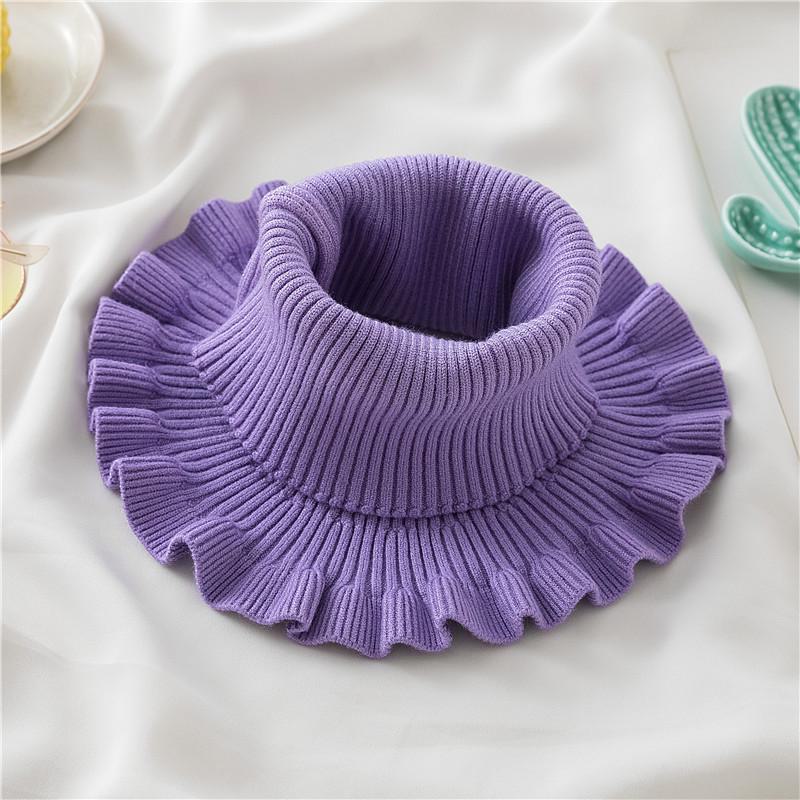 Women's Knitted Scarf Pullover: Thick, Warm, Decorative Neck Cover for Autumn and Winter.