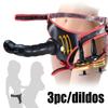 Harness Strap Realistic DildosAdjustable Strapless Strap-On Dildos with 3 Dildos Silicone Anal G-spot Stimulation Sex Toys for Women Couples Lesbian