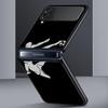 Чехол для телефона «Футболист с изображением футболиста» для Samsung Galaxy Z Flip 3 4 5, черный складной чехол для мобильного телефона, жесткий защитный чехол из ПК