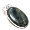 Natural Labradorite Gemstone Handmade 925 Sterling Silver Pendant 2.48" V1F80