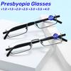 Non-Deformed High-Definition Far Sight Glasses Metal Anti-Blue Light Reading Glasses Elderly Half Frame Presbyopia Glasses