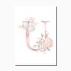 Baby Girl Pink Flowers Canvas Poster Nursery Wall Art Print Modern Letters Painting Wall Pictures Nordic Kid Bedroom Decoration