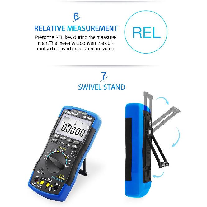 HP-770D-C Digital Multimeter High-Accuracy Auto Range True RMS 40000 Counts Color screen NCV AC DC Voltage Current Ohm Tester