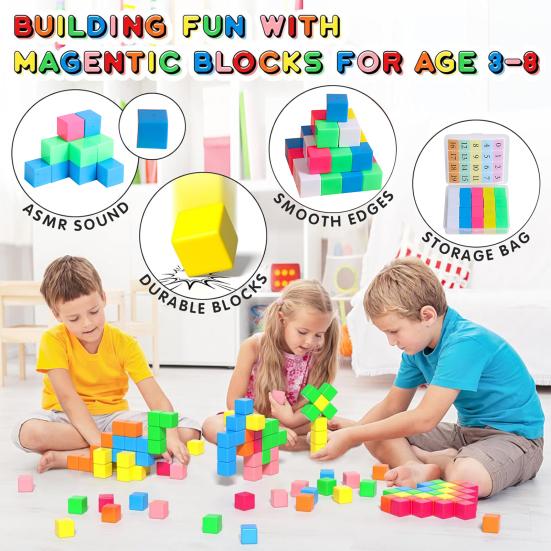 Магнитный строительный блок Yousheng для малышей, вращение на 360 градусов, закругленные края, бесплатная обучающая сенсорная магнитная игрушка для детей