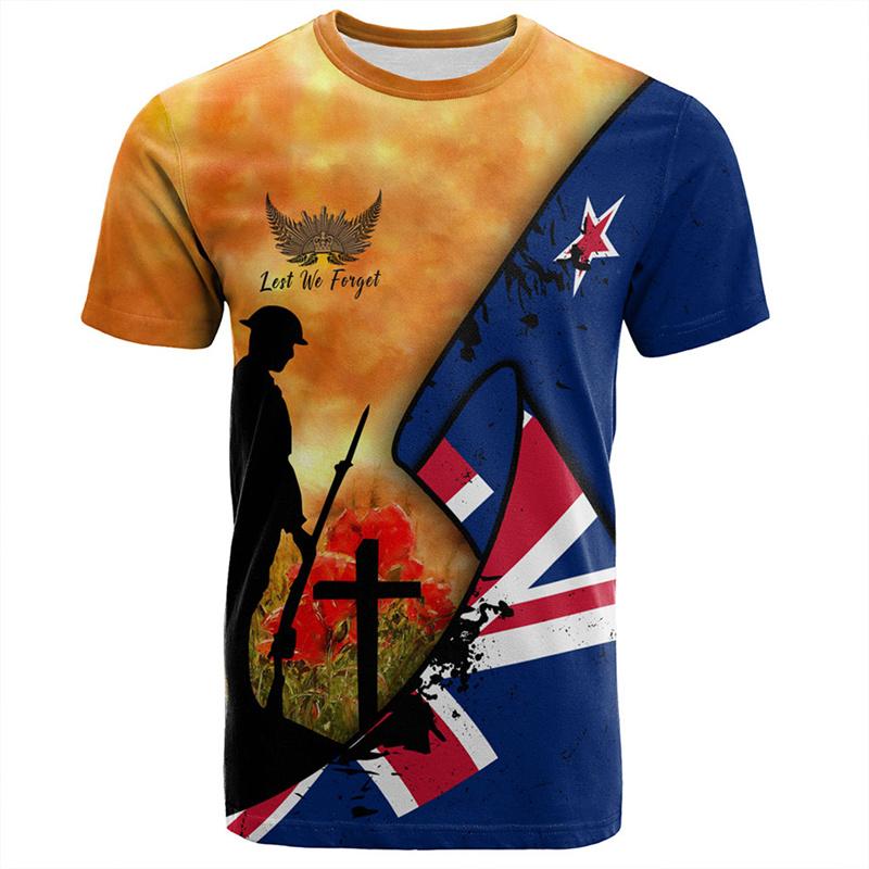 Мода Зеландия Маори Племенные узоры Печать Футболка для мужчин Зеландия День Вайтанги Графические футболки Одежда Футболки Рубашки