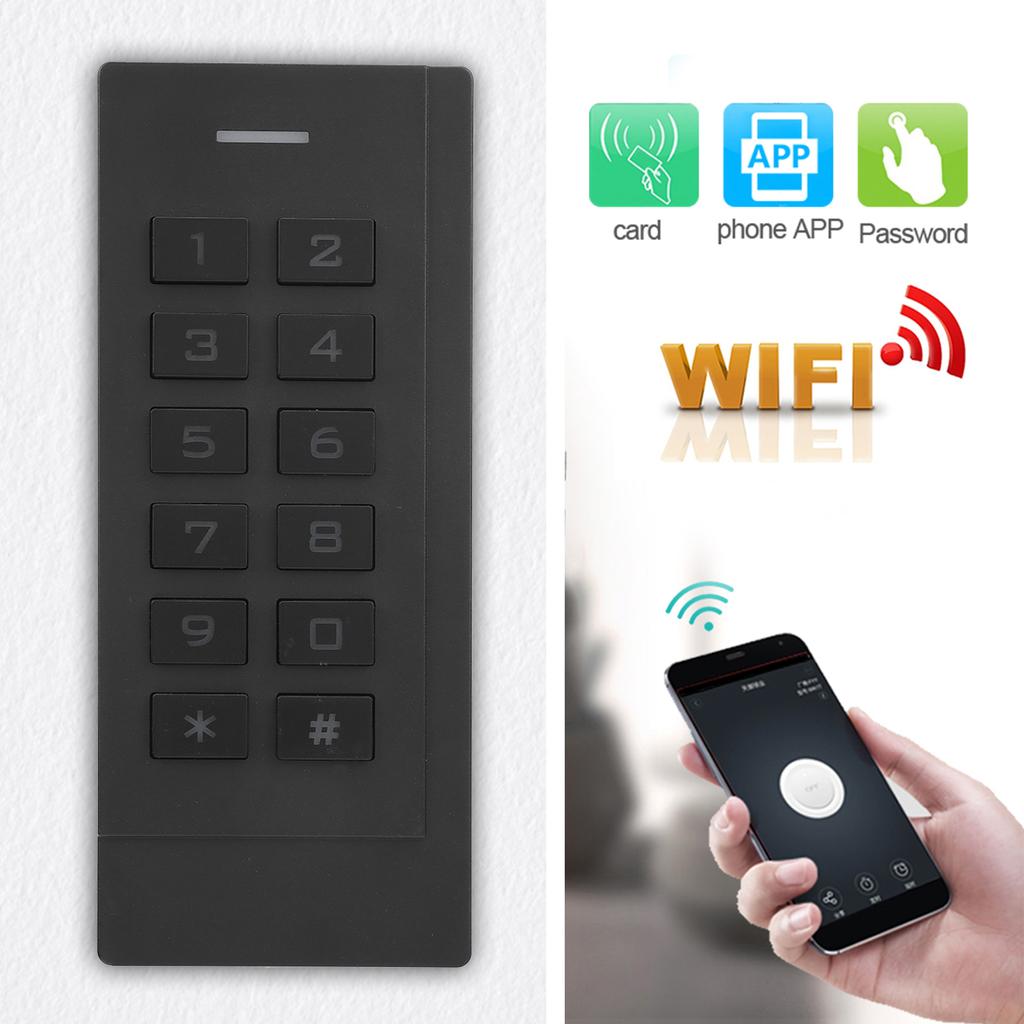 125 кГц WiFi-контроль доступа RFID-пароль ID-карта с приложением для дистанционного открытия клавиатуры с подсветкой