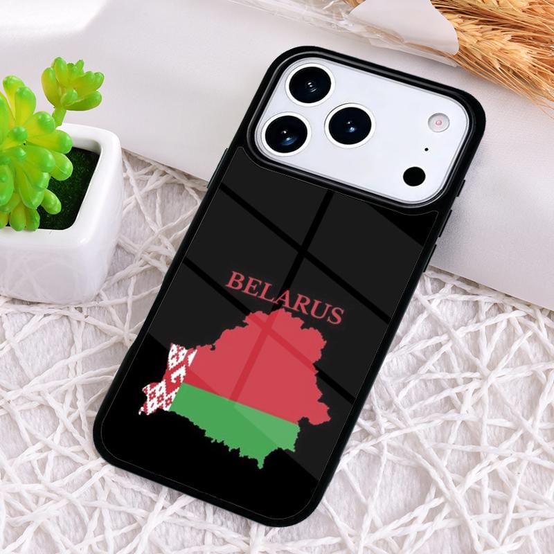 Мягкий чехол для телефона с флагом Беларуси для iPhone 17 Air 16 15 11 12 14 13 Pro Max Ударопрочный чехол