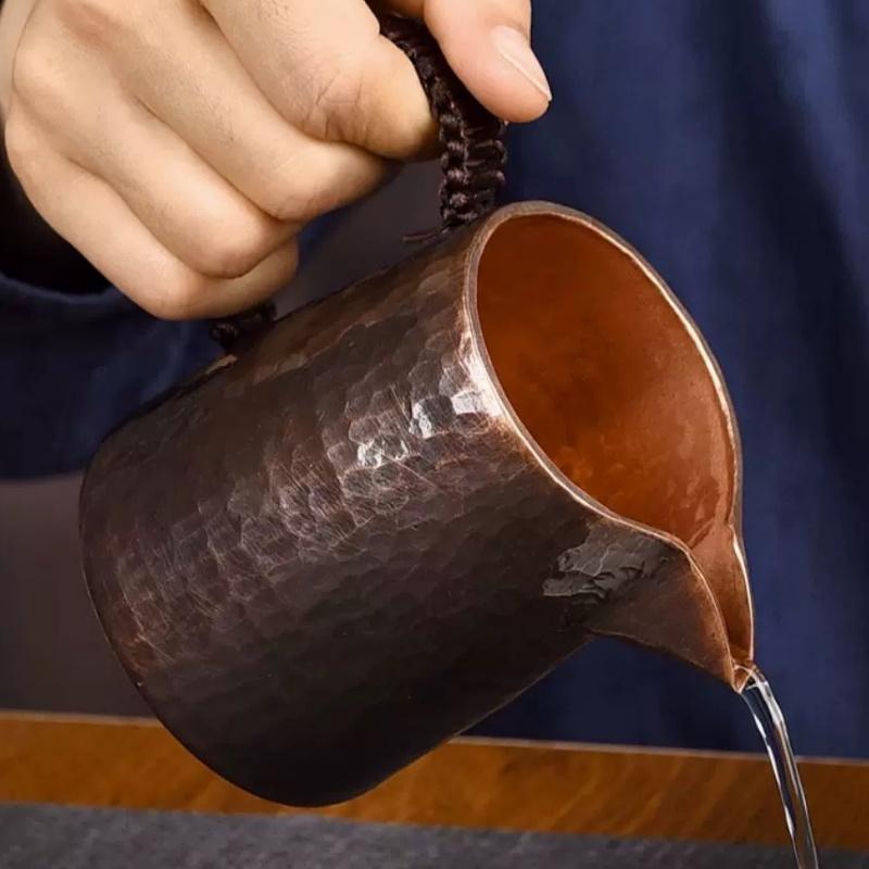 Винтажная Чашка из Чистой Меди Прямая Ручной Работы Moscow Mule 230 мл Кружки для Чая Кружка с Молоток Текстурой Кружки для Мюлов Молока Воды Пива Посуда