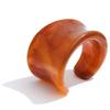 Yhpup 64mm Multi-color Big Resin Acrylic Cuff Wide Bracelet Bangle for Women Waterproof Charm Statement Street Large Jewelry