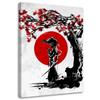 Canvas Print Samurai Next To a Cherry Tree