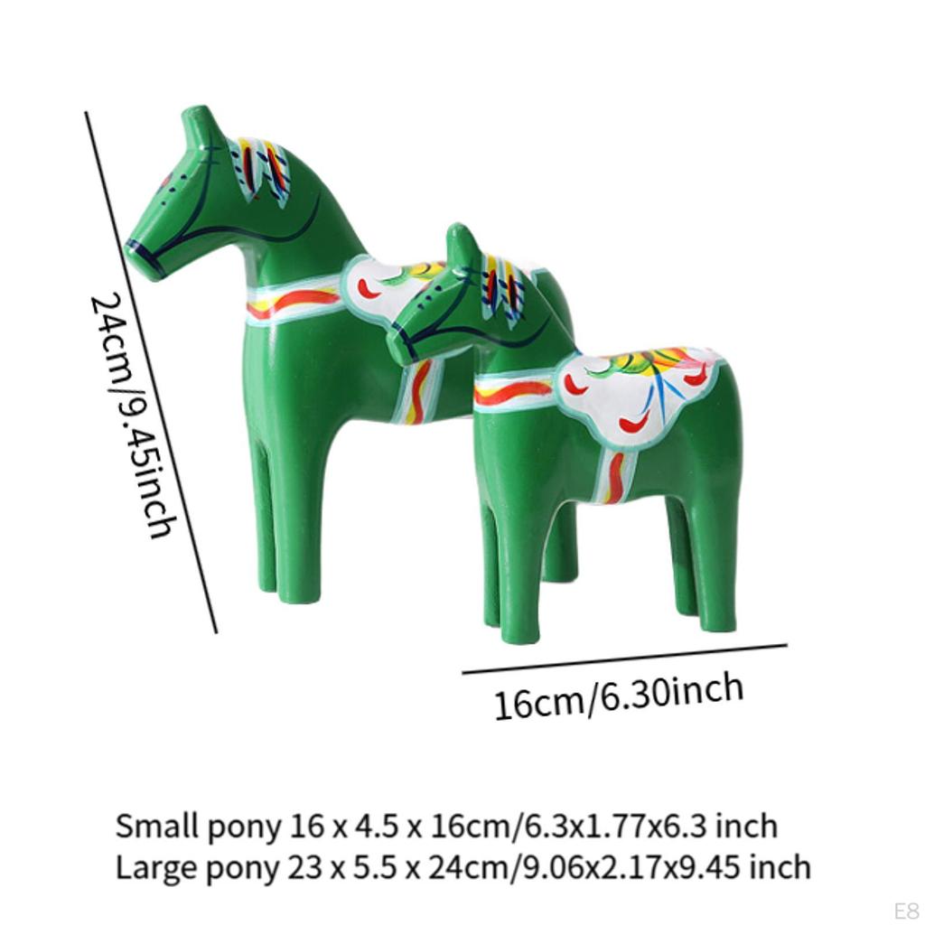 Dala Horse Figurine Swedish Statue Nordic Birthday Gift Collectible Art Crafts Home