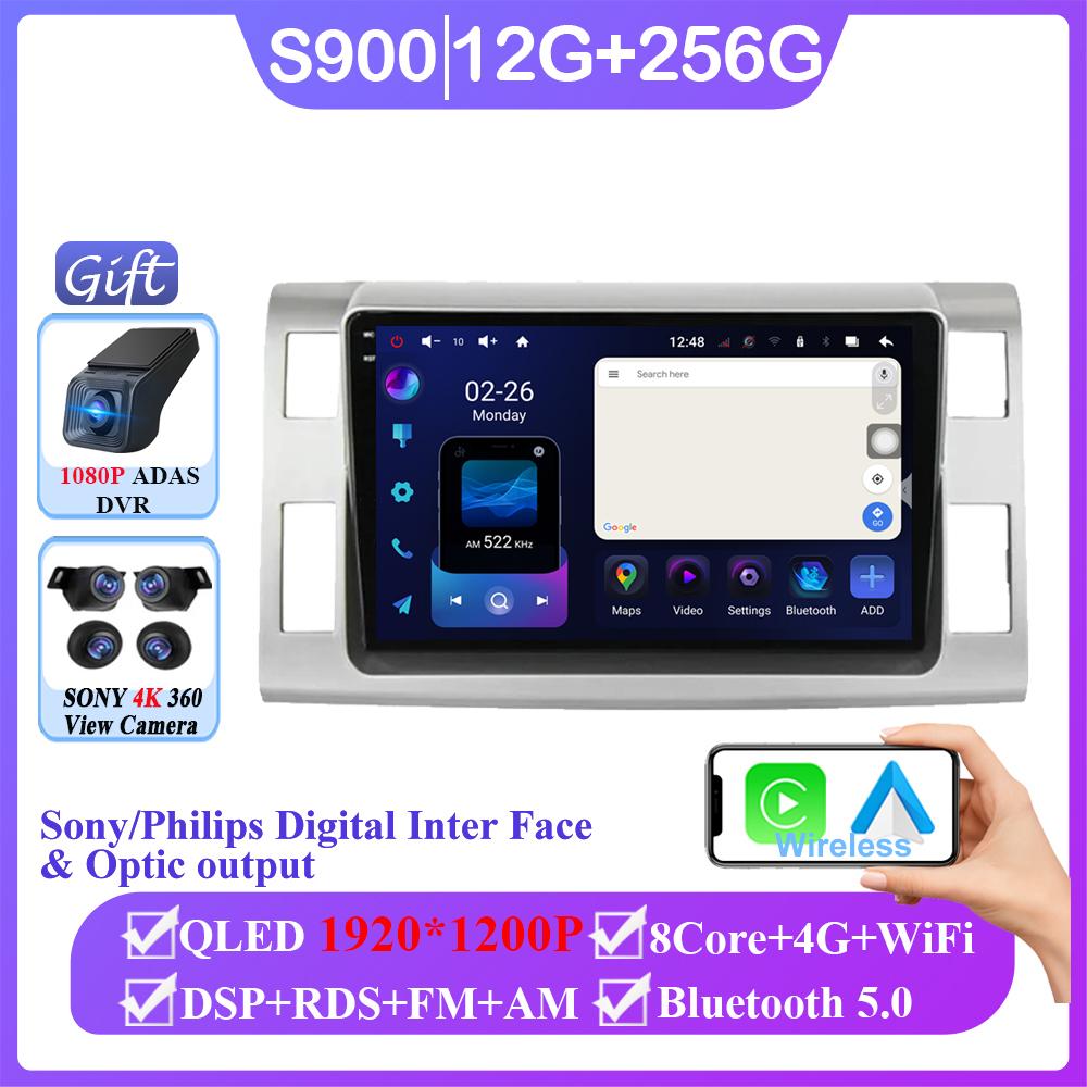 Android 14 автомобильное радио для Toyota Previa 3 III XR50 Estima 2006-2019 Carplay навигация мультимедиа видеоплеер стерео без 2din DVD