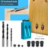 DIY Carpentry Tools Set Woodworking Hole Drilling Guide Locator 7/14/15Pcs Carpenter Positioner 15 Degrees Pocket Hole Jig Kit Hole Puncher