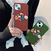 Корейский милый рождественский чехол для телефона для Iphone 14 13 12 11 Pro Max X Xs Xr Прекрасный 3d противоударный мягкий чехол с рождественской елкой Санта-Клауса
