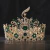 Baroque Large Diadem Bridal Crown Pageant Miss Tiaras Headdress Bride Wedding Dress Hair Jewelry Accessories
