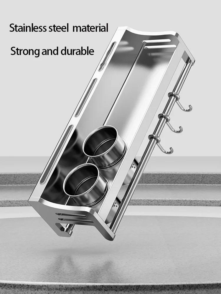 Multifunctional Storage Rack Cutting Board Holder Wall Spice Rack Utensils  for Kitchen Seasoning Rack Spoon Holder Organize