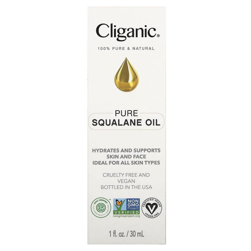 Cliganic 100% Pure & Natural Squalane Oil, 1 Fl Oz (30 Ml)