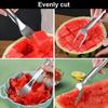 2-in-1 Watermelon Fork, Watermelon Slicer Cutter, Stainless Steel Fruit Cutter Carving Tool for Home Party Camping Fruit Knife