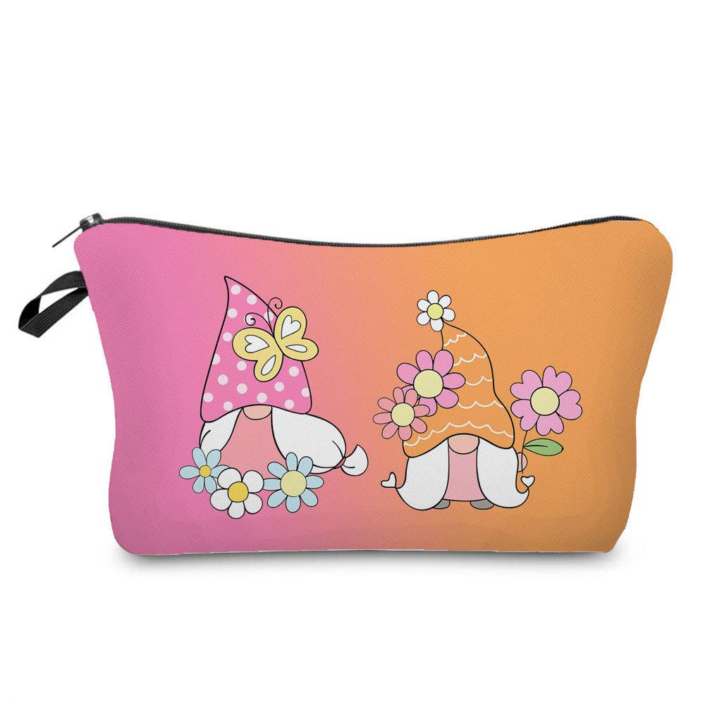 Женская косметичка с принтом гномов, органайзер для туалетных принадлежностей, дорожный кейс для хранения 6392