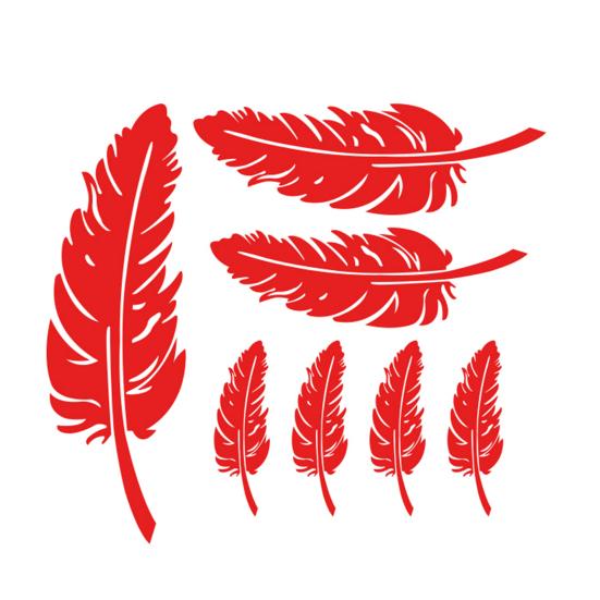 Автомобильная наклейка с перьями, автомобильный бампер, покрытие от царапин, водостойкая съемная самоклеящаяся декоративная наклейка для домашних животных, автомобильные принадлежности