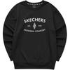 Skechers Свитшот Yazan Series с круглым вырезом, с буквенным принтом, с длинным рукавом, унисекс, цвет Угольно-черный L323U174-0018