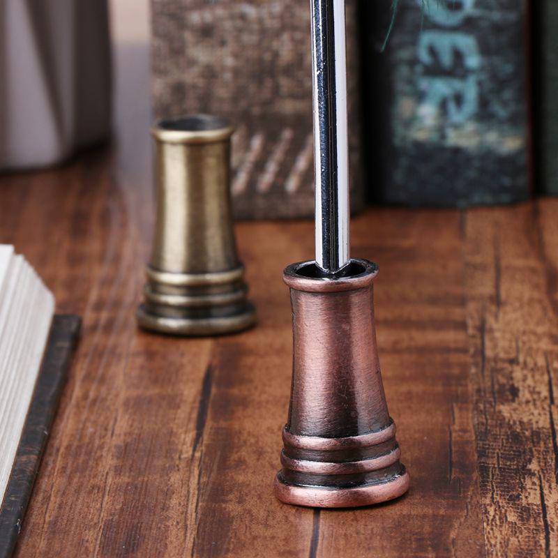 1 шт., винтажный держатель для ручек с перьями, металлическая подставка для авторучек, офисные школьные принадлежности, канцелярские принадлежности, студенческий подарок