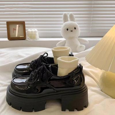 Французские ретро туфли на платформе женские в британском стиле 2025 осень новые лоферы Мэри Джейн на высокой платформе повседневные маленькие кожаные туфли