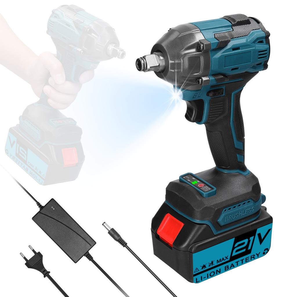 Бытовой электрический ключ 21 В с бесщеточным двигателем и высоким крутящим моментом. Практическое установочное устройство.