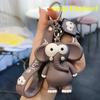 Keychain Funny Ugly Cute  Elephant Keychain Cartoon Epoxy Cow Car Key Chain Ring Bag Pendant
