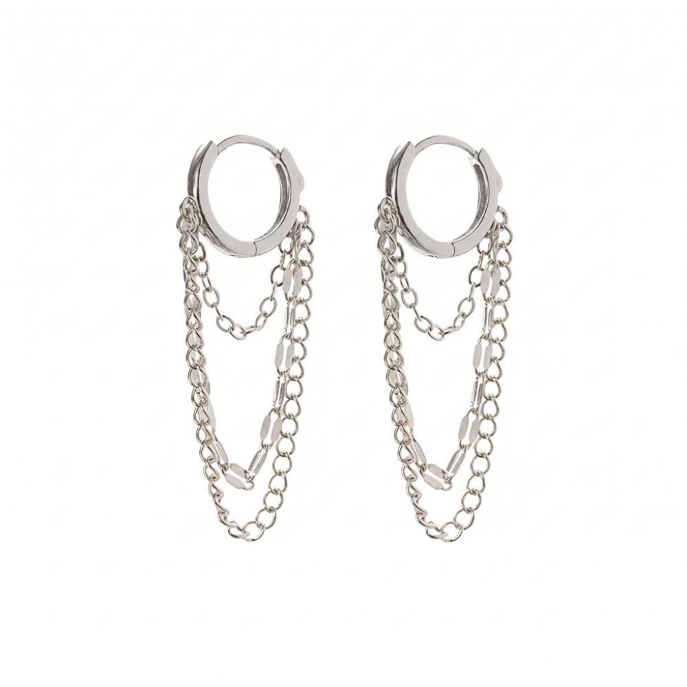 Hypoallergenic Chain Earrings Tassel Dangle Drop Earrings Fashion Hoop Earrings Daily Wear