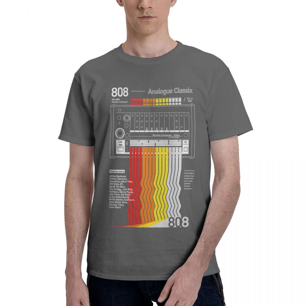 Мужская Женская Футболка Roland TR-808 TR 808 Музыкальная Футболка Мода Чистый Хлопок Винтаж Классическая Футболка с Круглым Вырезом Большого Размера