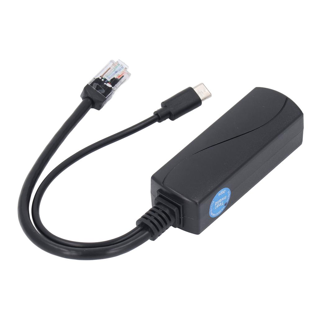Gigabit PoE Splitter for Pi 5 5B 5V IEEE802.3af Compliant PoE to USB C Adapter 1000Mbps High Speed Power Over Ethernet