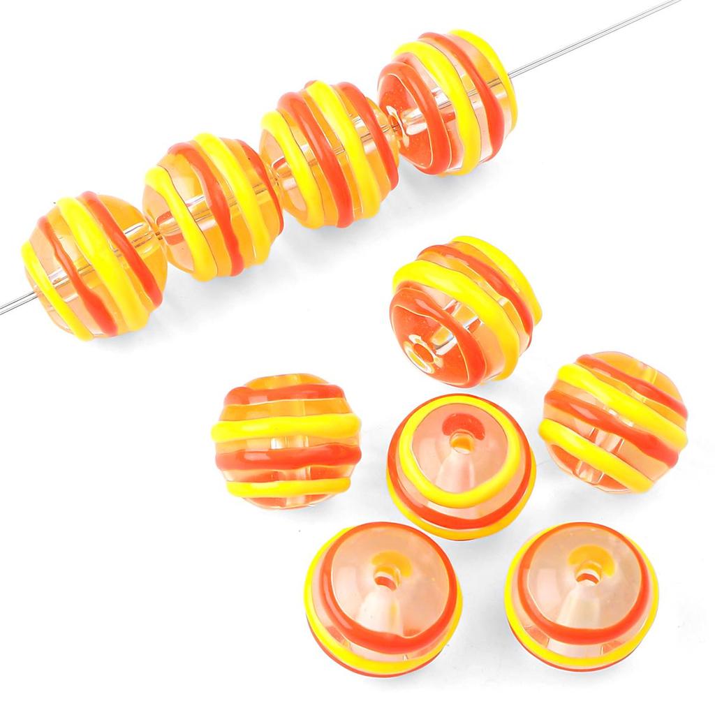 2 шт./пакет, ручная роспись, забавные цветные стеклянные бусины для DIY ожерелье, браслет, серьги, изготовление ювелирных изделий, аксессуары для рукоделия